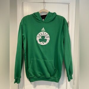 Adidas Size Youth XL NBA Boston Celtics OnCourt Pullover Hoodie Kelly Green